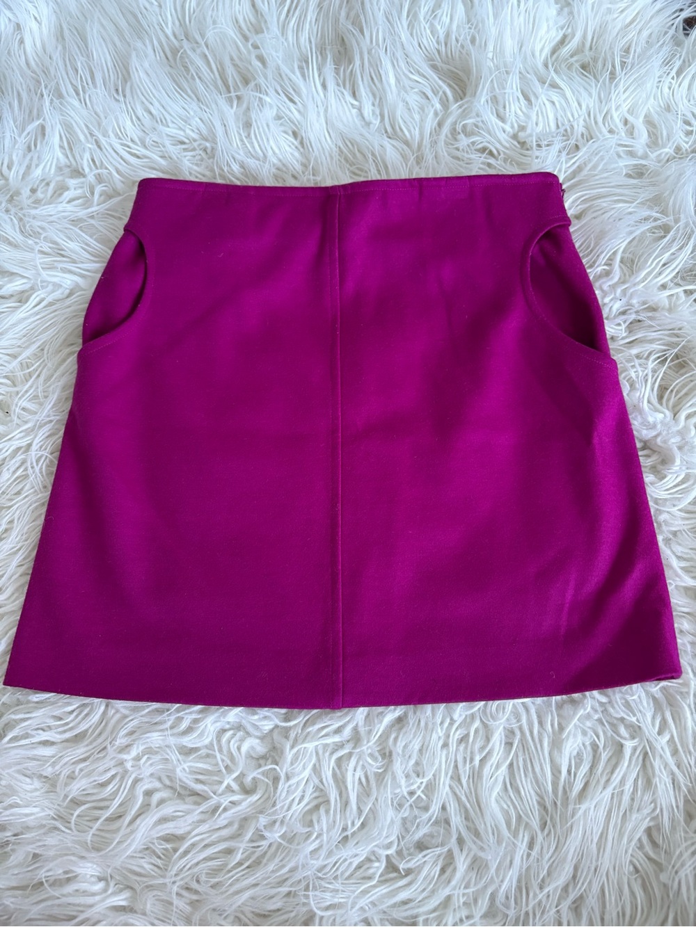 Diane von Furstenberg Magenta 97% Wool Katinko Mini Skirt Size 2